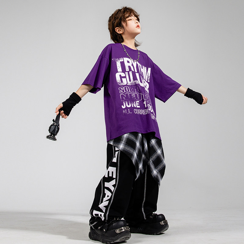 街舞比赛服装大童hiphop嘻哈风