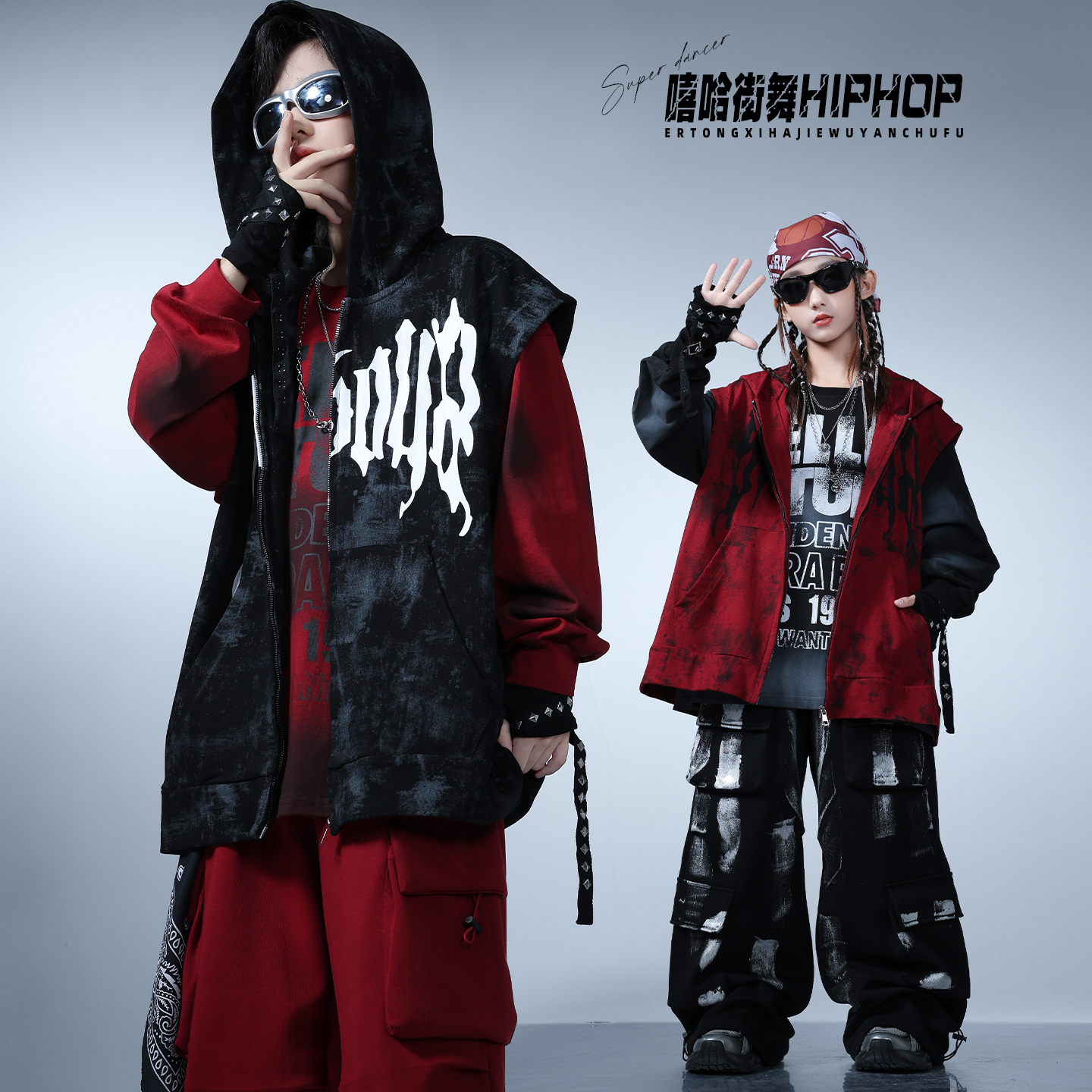街舞衣服跳舞男童架子鼓演出服