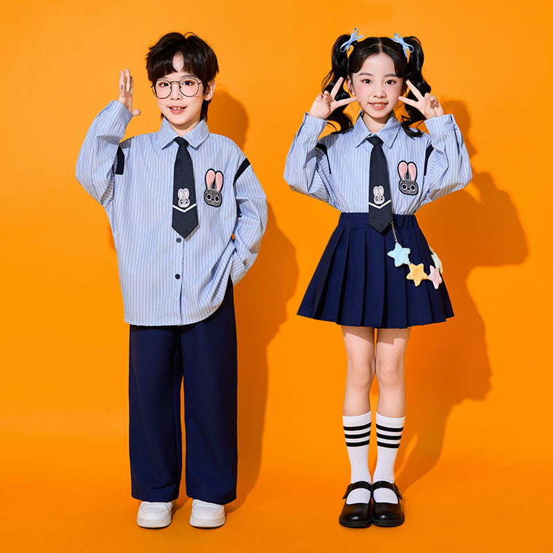 英伦学院风套装男童口才演出服