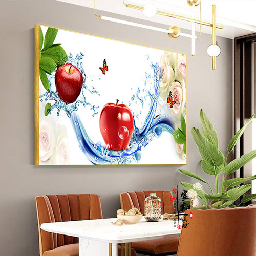 画世纪餐厅简约晶瓷镶钻装饰画