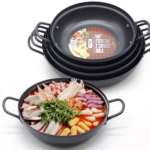 包邮韩国海鲜锅汤锅火锅饭店商用浅锅部队火锅 鱼头年糕锅