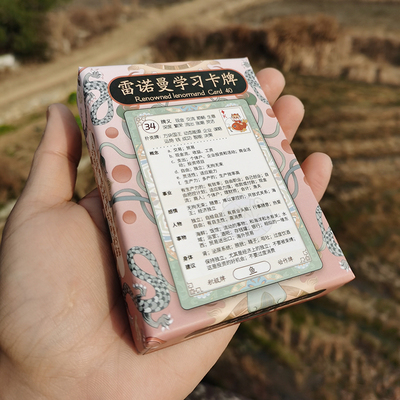 雷诺曼中文学习卡正版可爱风格复古卡牌40张牌义学习厚实顺滑正版