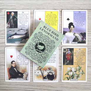 有说明书蓝青鸟雷诺曼卡牌 Bird带诗歌 送电子说明利诺曼青鸟Blue