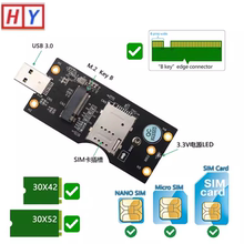 M.2 NGFF模块转SIM带USB3.0, 3G/4G/5G模块转USB带SIM卡槽转接卡