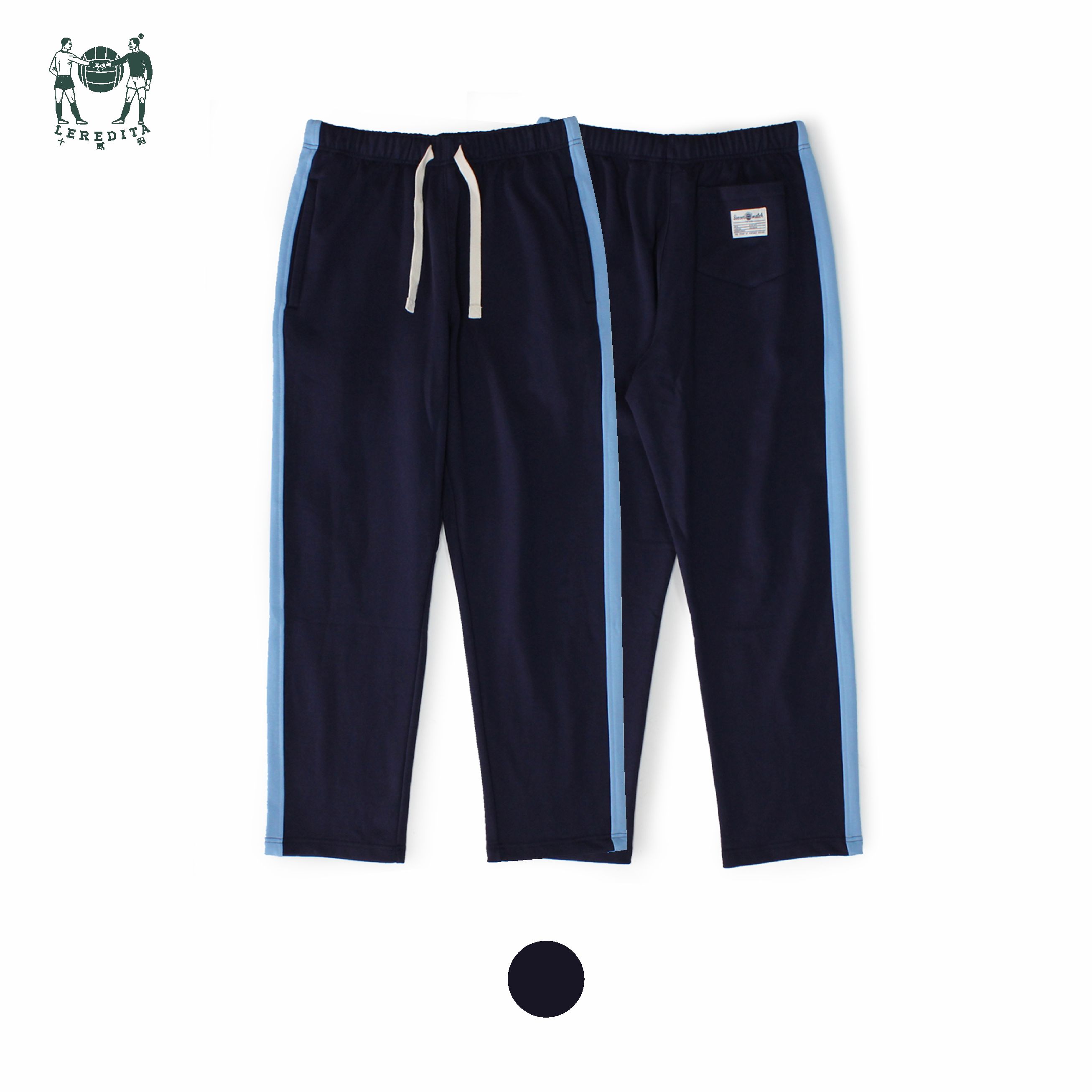 Leredita纯棉复古运动针织长裤