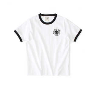 纯白色 T恤 十贰码 Leredita74S联邦德国刺绣队徽纯棉复古球衣短袖