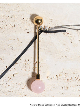 【theC】原石系列粉色水晶个性创意毛衣项链女百搭胸针两用