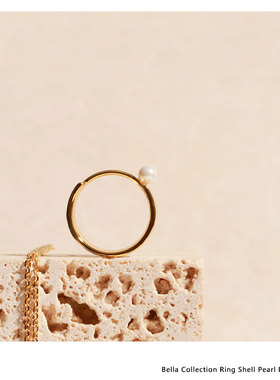 【theC】小众设计师品牌饰品贝拉系列925银环形珍珠戒指项链两用