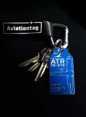 德国AviationTag佛得角ATR72真实飞机蒙皮限量钥匙扣行李牌挂件