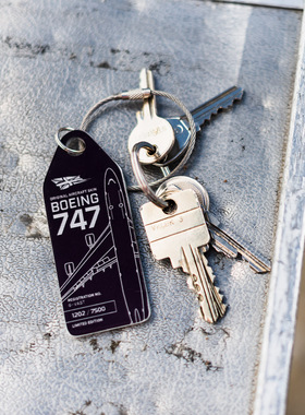 德国AviationTag限量钥匙扣行李牌 英国维珍航空 波音747飞机挂件