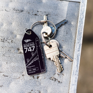 德国AviationTag限量钥匙扣行李牌 英国维珍航空 波音747飞机挂件
