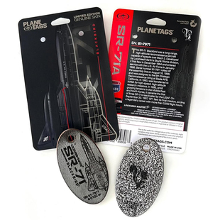 PLANETAGS黑鸟洛克希德SR71 臭鼬工厂战略侦察机蒙皮钥匙扣文创