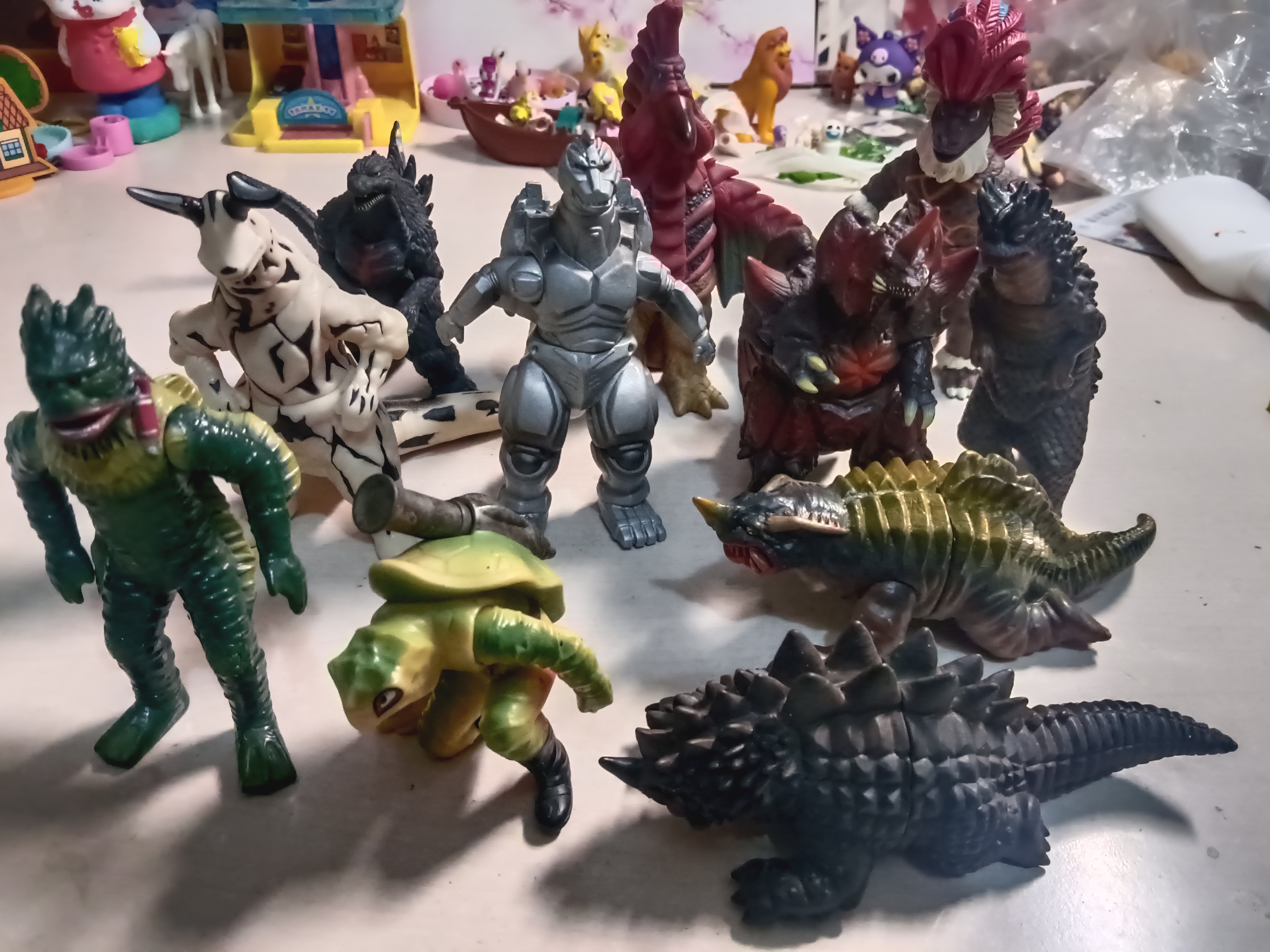 正版老货散货万代假面骑士哥斯拉奥特曼怪兽软胶散货无火花