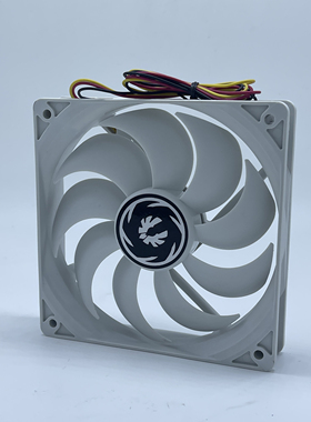 全新无光 12CM 12025 12V 3线测速CPU散热风扇电源超静音黑色白色