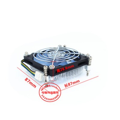 适用AVC1155/1156/1150/I3/I5/迷你HTPC机箱服务器超薄散热器风扇