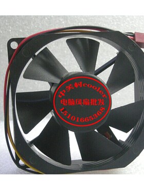适用TT 8025 F128025DM DC12V 0.14A 3针静音cpu 电源台式机风扇