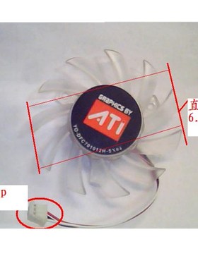 适用迪兰恒进HD3850T3 HD4850艾尔莎影雷者9500GT狮王版显卡风扇