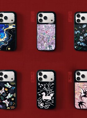 原C-上城士联名系列透明黑框磁吸手机壳镜面magsafe适用苹果iPhone17ProMax16pl15/14