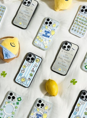 【新早安柠檬联名-泡泡骚强磁吸手机壳】完美一日SEMO联名手机壳磁吸支架适用于iphone17promax苹果16Pro1514