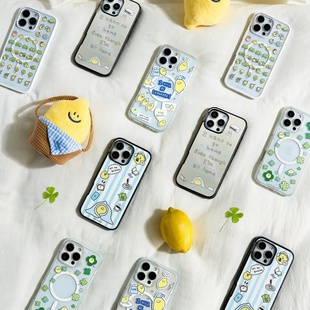 【新早安柠檬联名-泡泡骚强磁吸手机壳】完美一日SEMO联名手机壳磁吸支架适用于iphone17promax苹果16Pro1514
