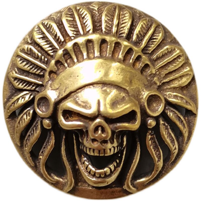 DONGGUAN BROKEN COPPER INDIAN SKULL CHOI CLOTH BUCKLE WALLET DECORATION PURE ACCESSORIES BRASS WHITE COPPER COPPER HANDMADE VINTAGE