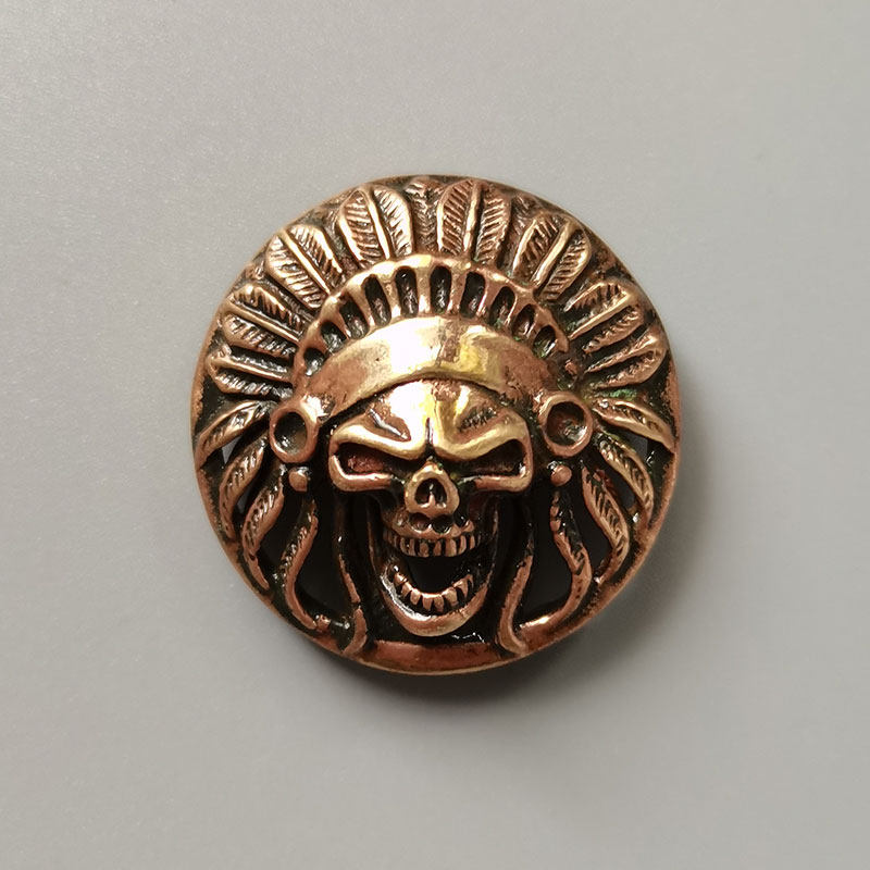 DONGGUAN BROKEN COPPER INDIAN SKULL CHOI CLOTH BUCKLE WALLET DECORATION PURE ACCESSORIES BRASS WHITE COPPER COPPER HANDMADE VINTAGE
