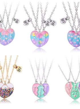 三拼磁吸款吊坠项链锌合金十字链