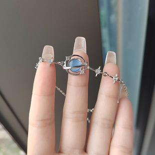 「星河」蓝色星球手链女小众设计感高级手饰2024新款爆款系列饰品