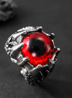 通用回家朋克恶魔之眼戒指开口