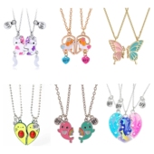 磁吸拼接项链亮片爱心形好朋友儿童女款 闺蜜礼物 吊坠学生毕业季