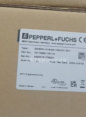 倍加福ENI90PL-H16JA5-1024UD1-RC1旋转编码器 70110982-100113