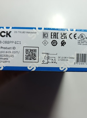 CM18-08BPP-EC1西克SICK电容式接近开关传感器 货号:6058145现货