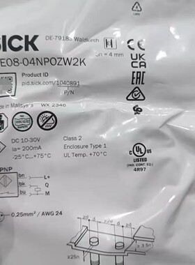 IME08-04NPOZW2K西克Sick电感式接近传感器订货号：1040891现货