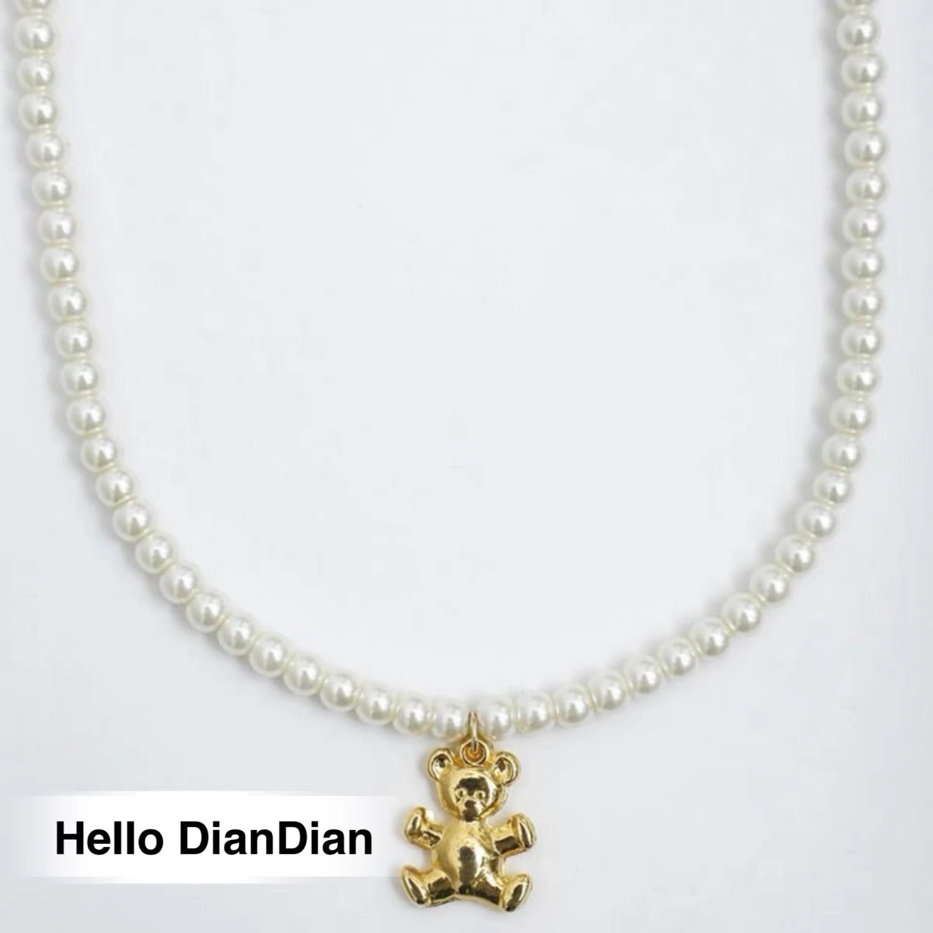 小熊珍珠可爱百搭ins网红项链