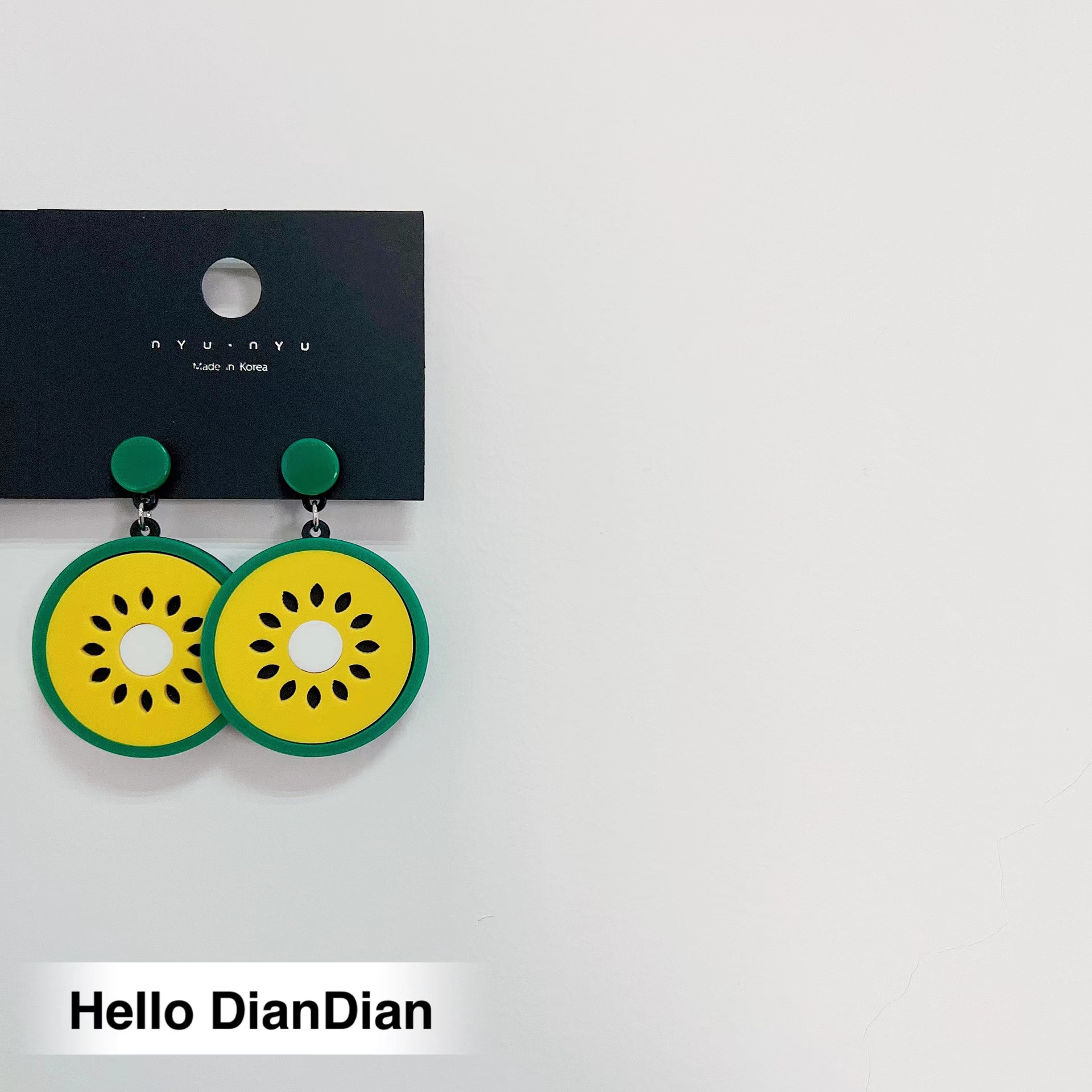 海边渡假夸张水果猕猴桃ins耳环