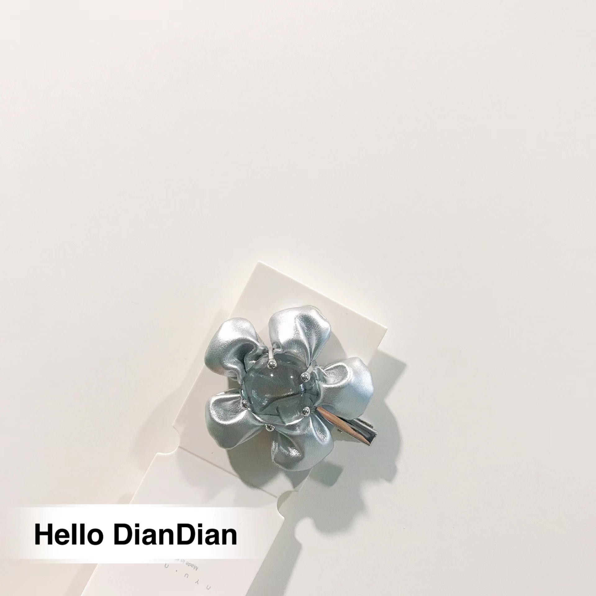 可爱百搭皮质花朵ins特别的发夹