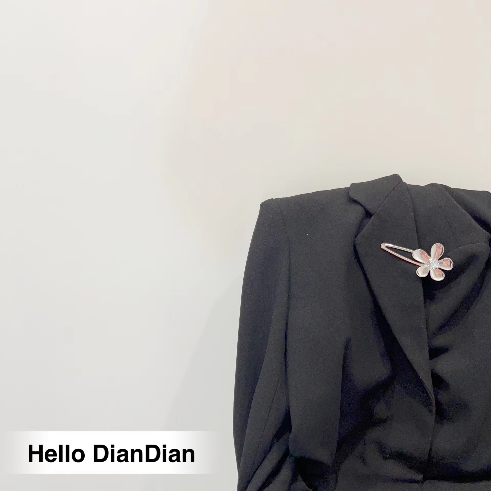 花朵金属可爱三角ins胸针