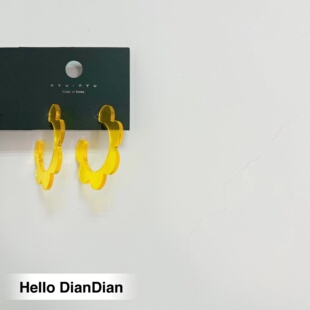 Hello DianDian 韩国小众设计师海边渡假风个性大花朵休闲ins耳环