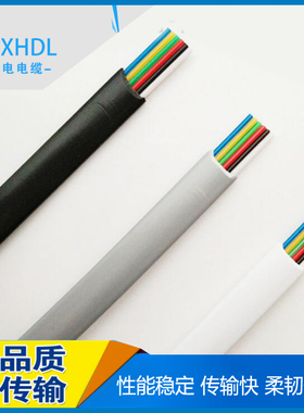 工厂直销6芯扁平线纯铜环保 银灰色六芯数据线6C电话线6P6cRJ12