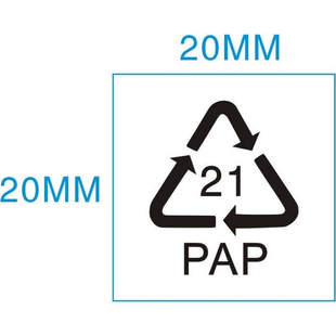 30元 1400个 用白色底PAP21环保标贴PAP纸类循环回收标 出口纸包装