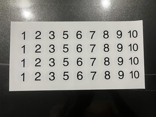 40元 酒吧KTV包厢用圆形静电膜杯贴数字1 400个 不留胶 10记号贴