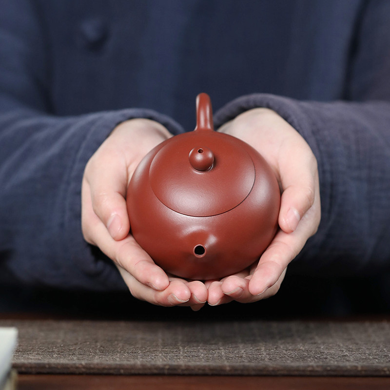 宜兴紫砂壶家用泡茶壶纯全手工壶茶具谢晓东原矿大红袍朱泥西施壶