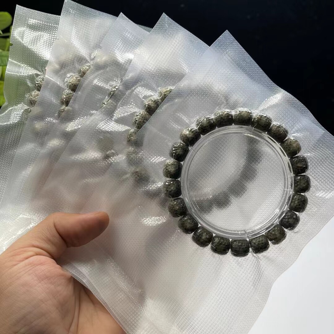 海南菩提星月原生态同枝料满绿龙鳞正月单圈11石玉料手串手链佛珠