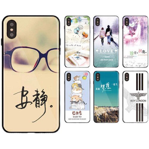 加厚硅胶彩绘卡通vivo黑底