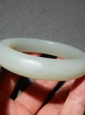 方言精品新疆白玉籽料高油润手镯