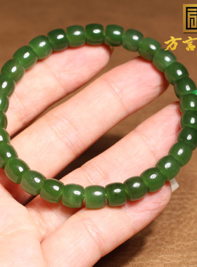 方言和田玉俄油润细腻碧玉手串