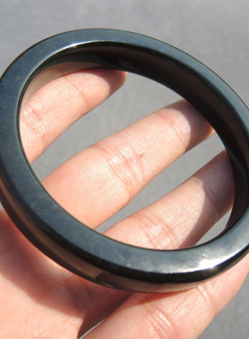 美哭了方言和田玉老熟新疆塔县塔青黑羊脂油润细腻61mm精美手镯S