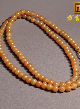 方言和田玉新疆且末黄金糖玉手串