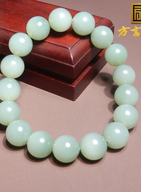 方言和田玉俄碧玉粉青无结构手串