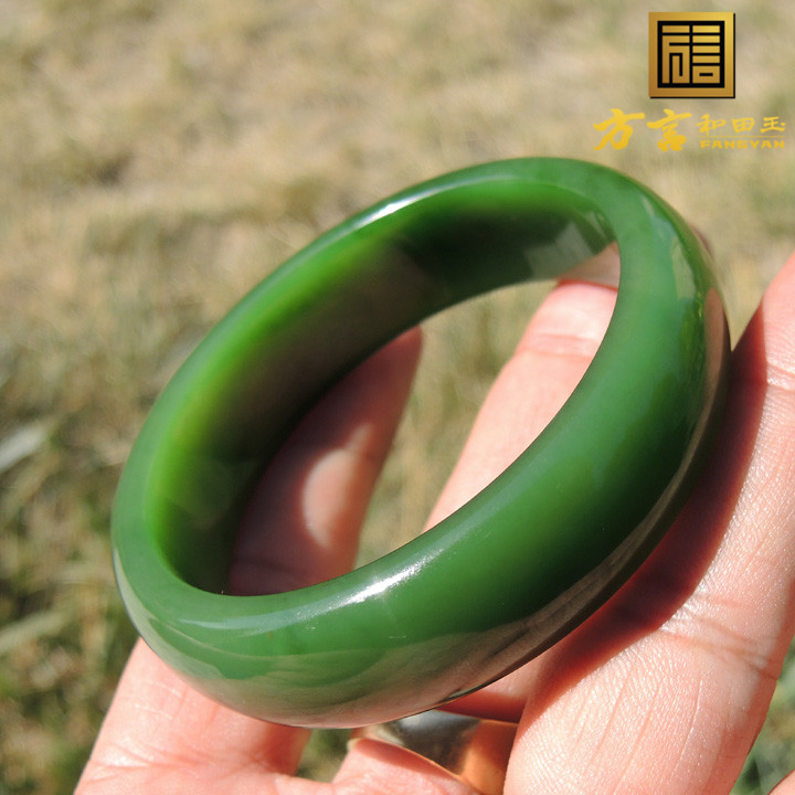 方言企业精品无结构碧玉手镯